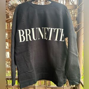 Brunette The Label Black Pullover Sweatshirt
